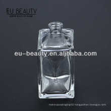Customer made unique clear glass perfume bottle 60ml